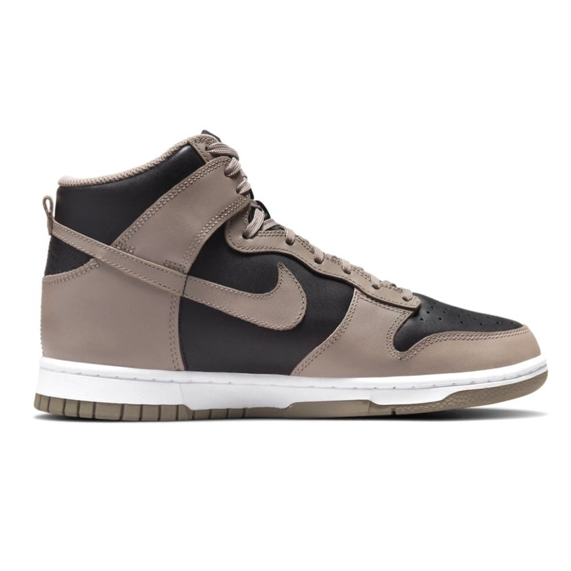 Nike Women's Dunk High Sneakers - Fossil Moon Black Retro Basketball Shoes for Women | Perfect for Casual Wear, Street Style & Gym Workouts