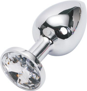 Premium Metal-Plated Jeweled Anal Plug Set - Couples Adult Toy for Enhanced Pleasure & Sensual Play (Clear) | Perfect for Spicing Up Relationships, BDSM, and Intimate Playtime
