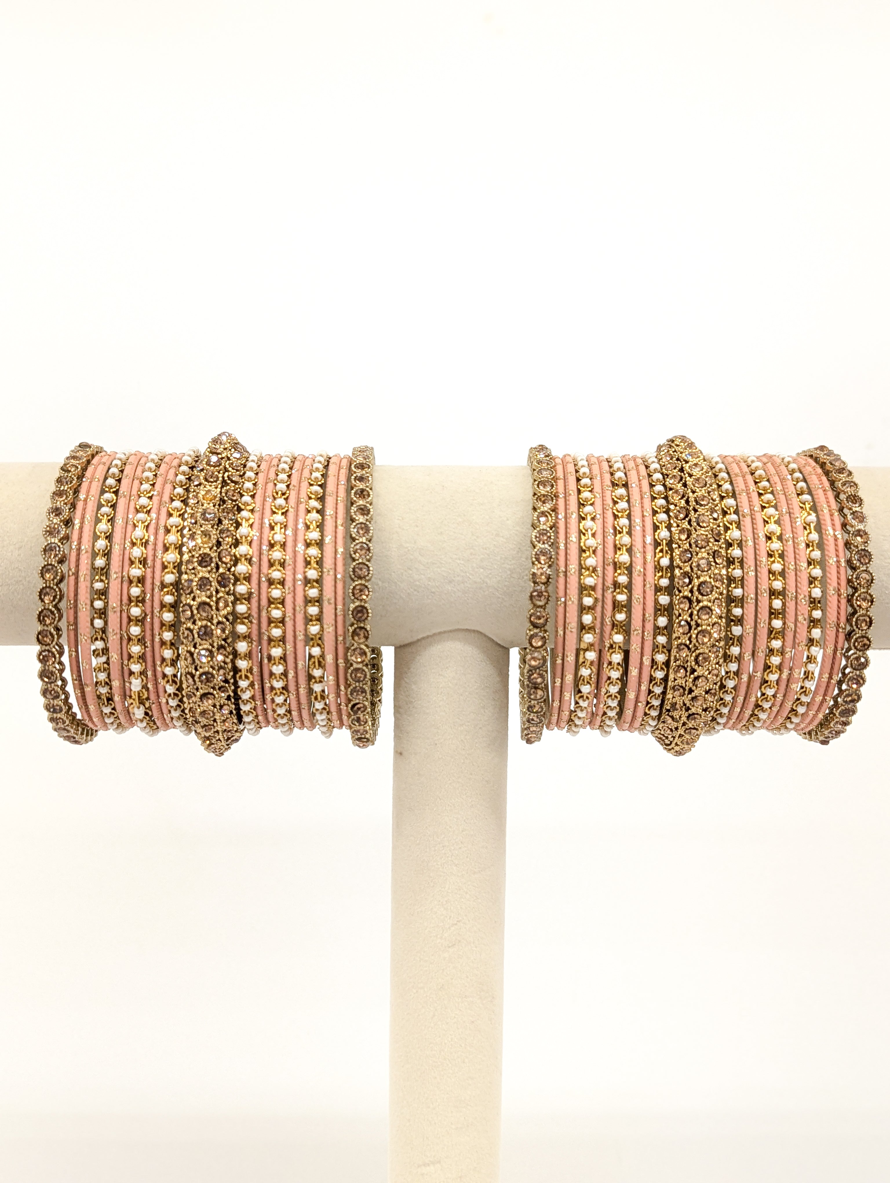 Aahna Stones Bangles - 2 Hand Set for Women | Stylish Boho Bracelets for Casual & Party Wear | Perfect for Festivals, Weddings & Everyday Fashion