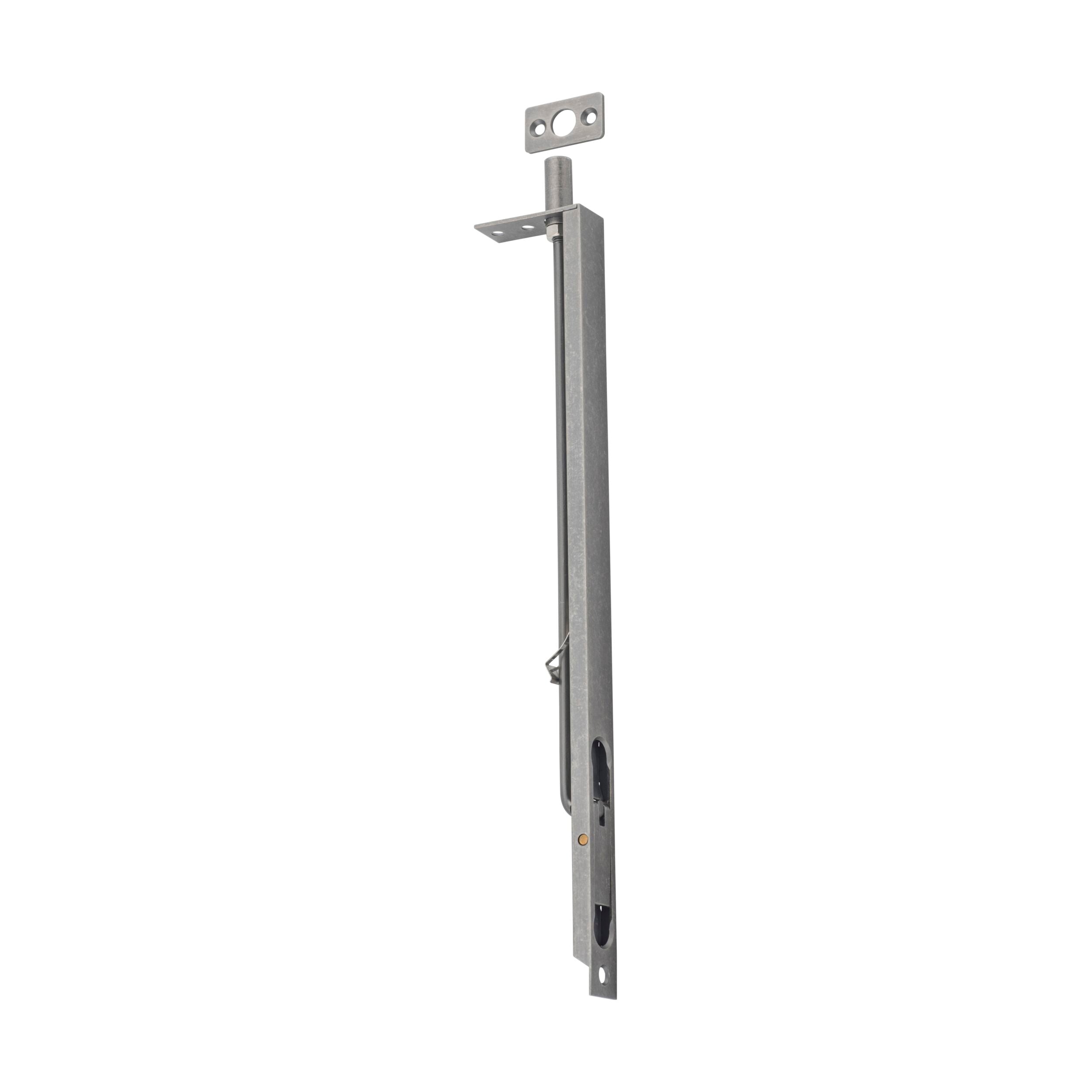 9860 Flush Bolt in Rumbled Nickel Finish - 300mm Height x 19mm Width - Perfect for Interior Doors, Cabinets, and Furniture Hardware Installation