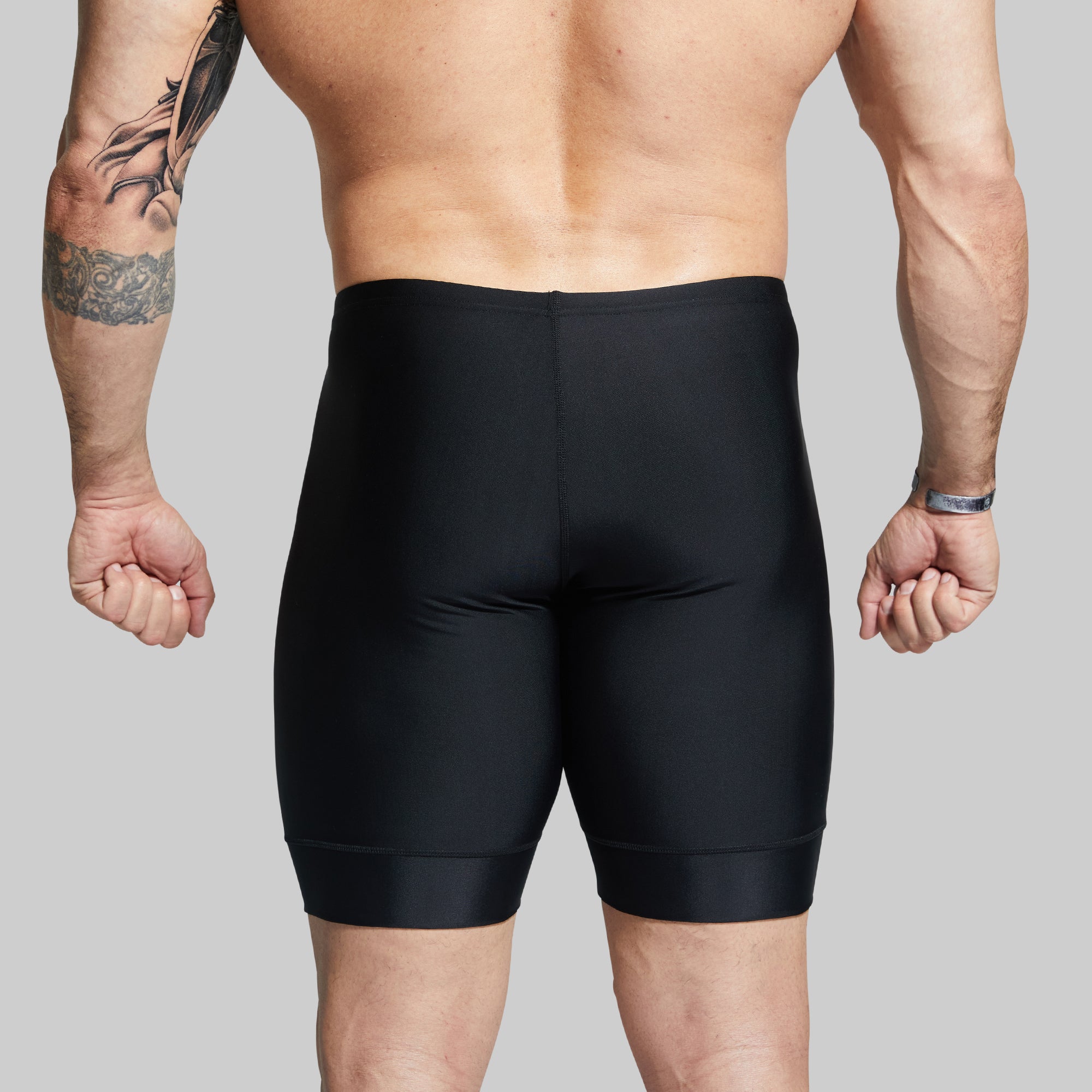 Men's Swim Jammer - Black Performance Swimwear for Competitive Swimming & Water Sports | Ideal for Lap Swimming, Triathlon Training & Beach Activities