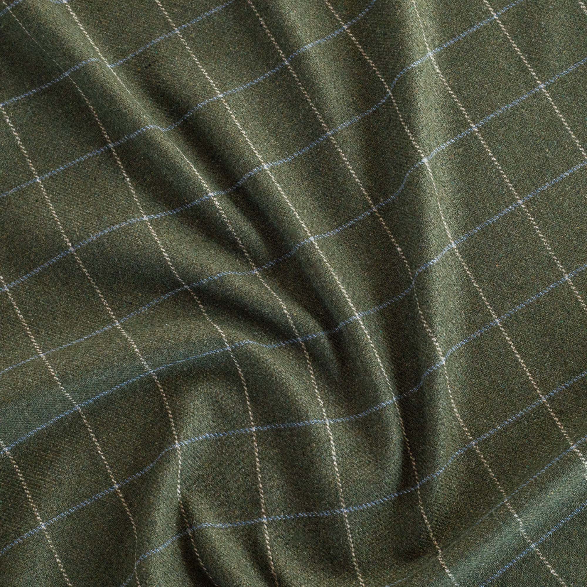 Addison Plaid Fabric - Soft and Durable Moss Green Checkered Textile for DIY Crafts, Home Decor, and Upholstery Projects