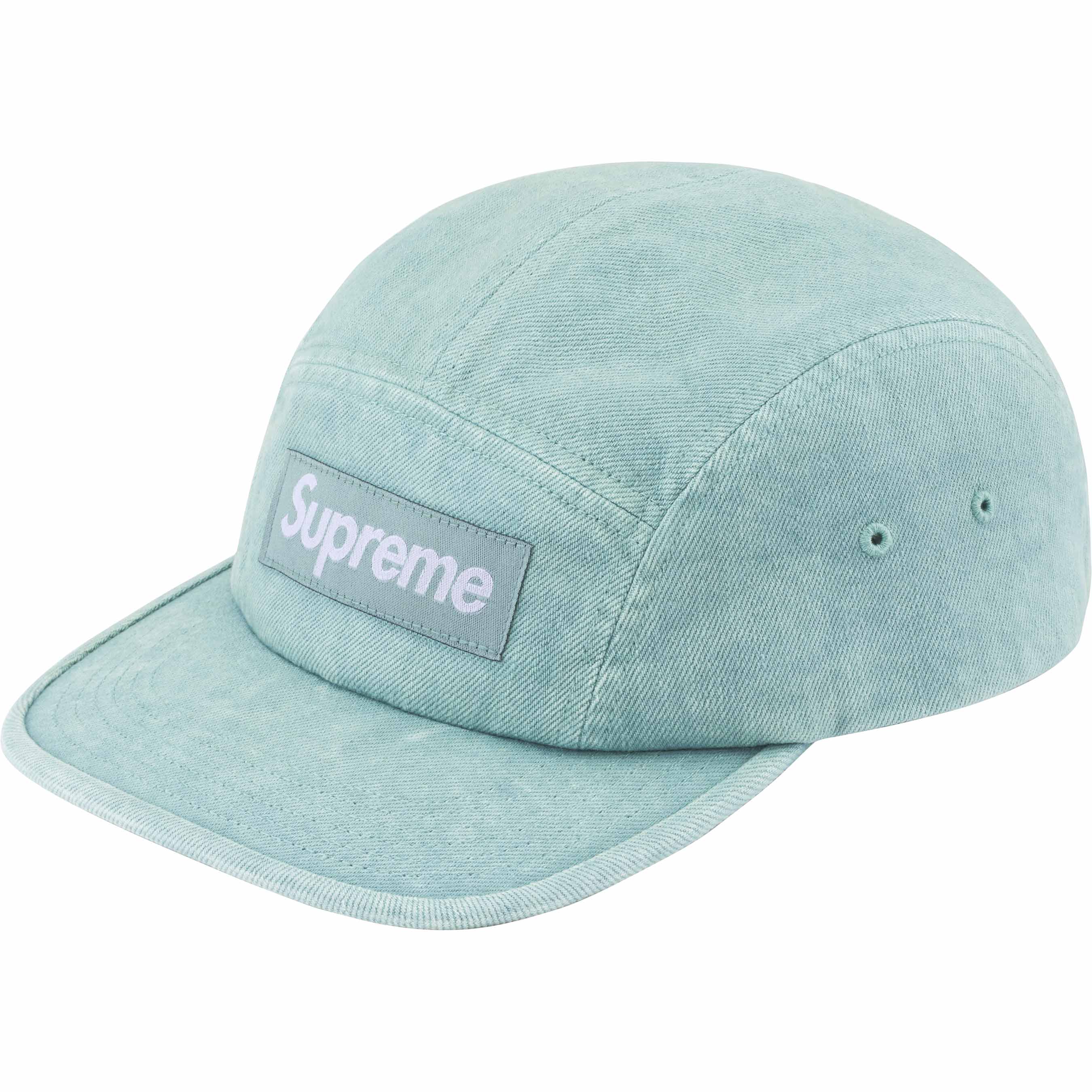 Supreme Denim Camp Cap in Mint Green - Stylish & Durable Hat for Streetwear, Outdoor Adventures & Casual Fashion