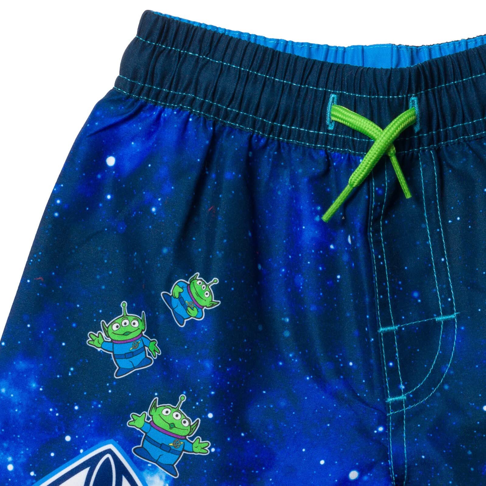 Disney Pixar Toy Story Buzz Lightyear & Woody Boys' Swim Trunks - Quick Dry Swimwear for Pool, Beach, and Summer Water Activities