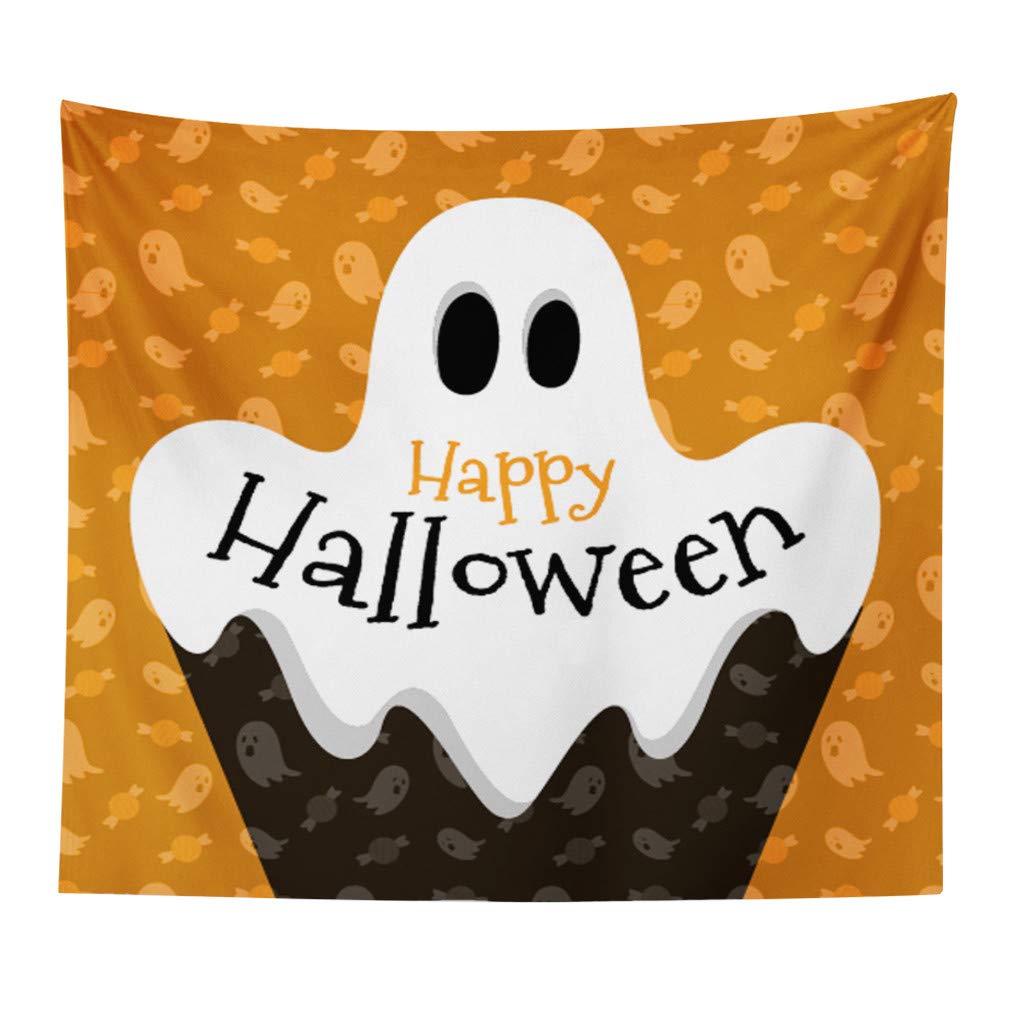 Halloween Pumpkin Tapestry Wall Hanging - Fall Decor for Home, Bedroom, Dorm, or Party | Spooky Tree Print Canopy for Seasonal & Holiday Decorations