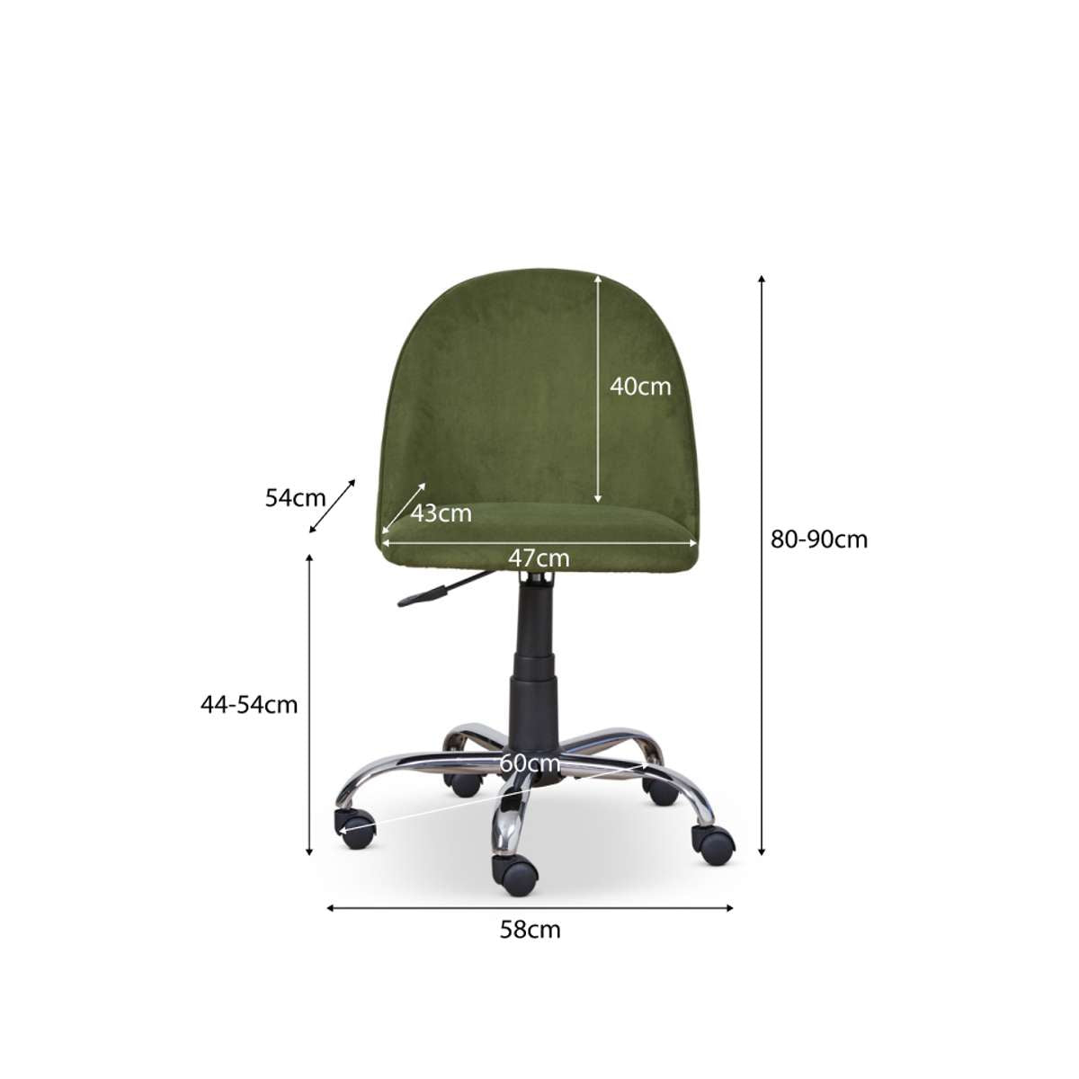 Nolan Office Chair - Ergonomic Olive Green Desk Chair for Home & Office - Perfect for Long Hours of Sitting, Gaming, and Remote Work