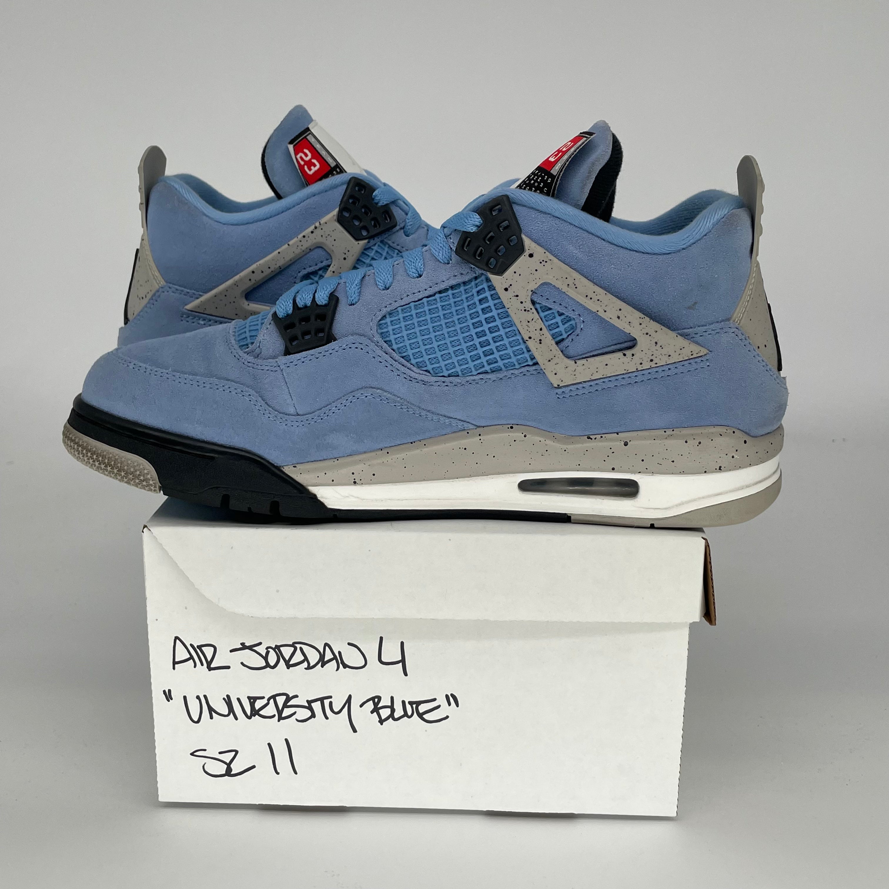 AIR JORDAN 4 Retro University Blue Men's Basketball Shoes Size 11 - CT8527-400 | Authentic Sneakers for Casual Wear, Street Style & Sneaker Collection