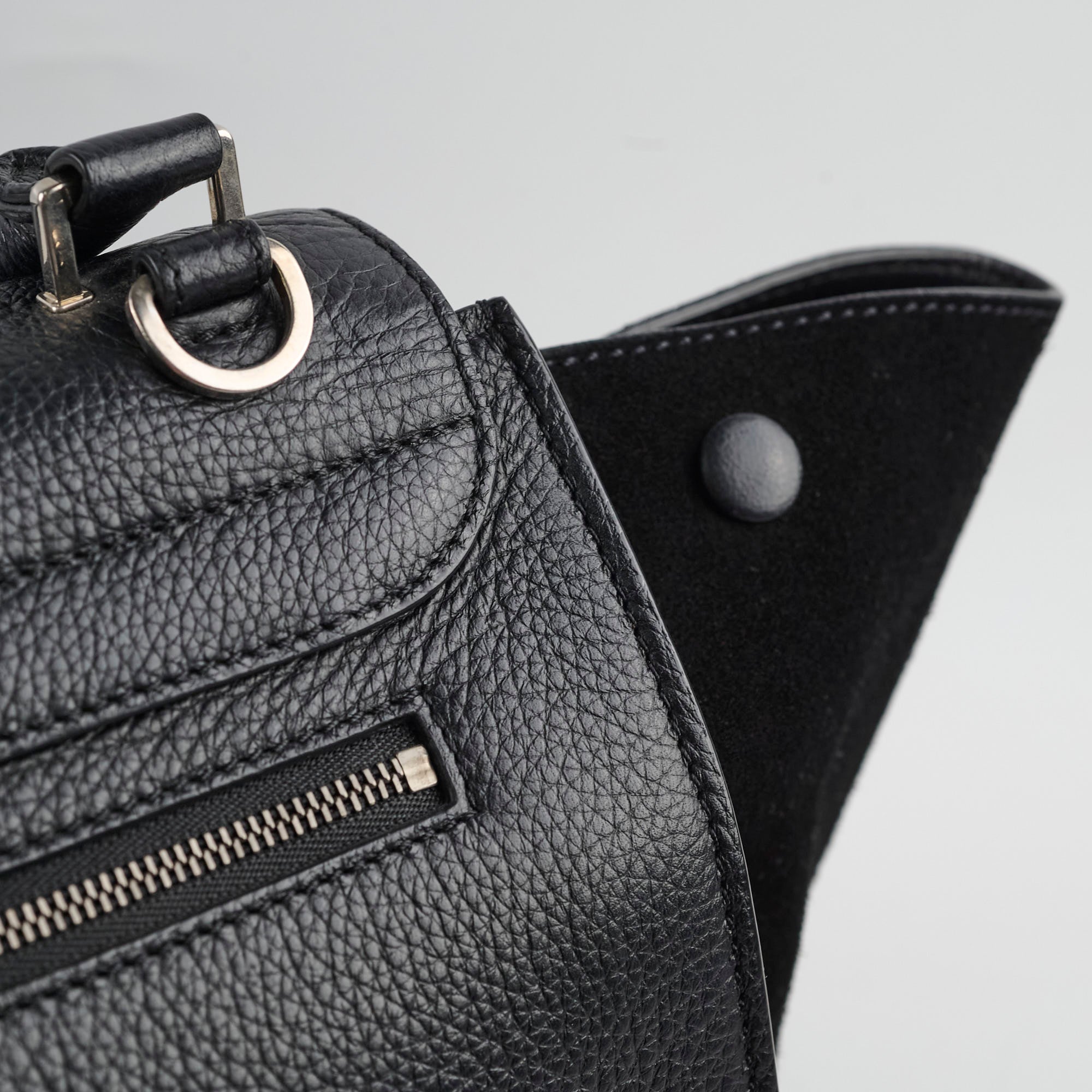 Celine Trapeze Medium Black Leather Handbag - Luxury Designer Shoulder Bag for Women | Perfect for Work, Travel & Evening Events