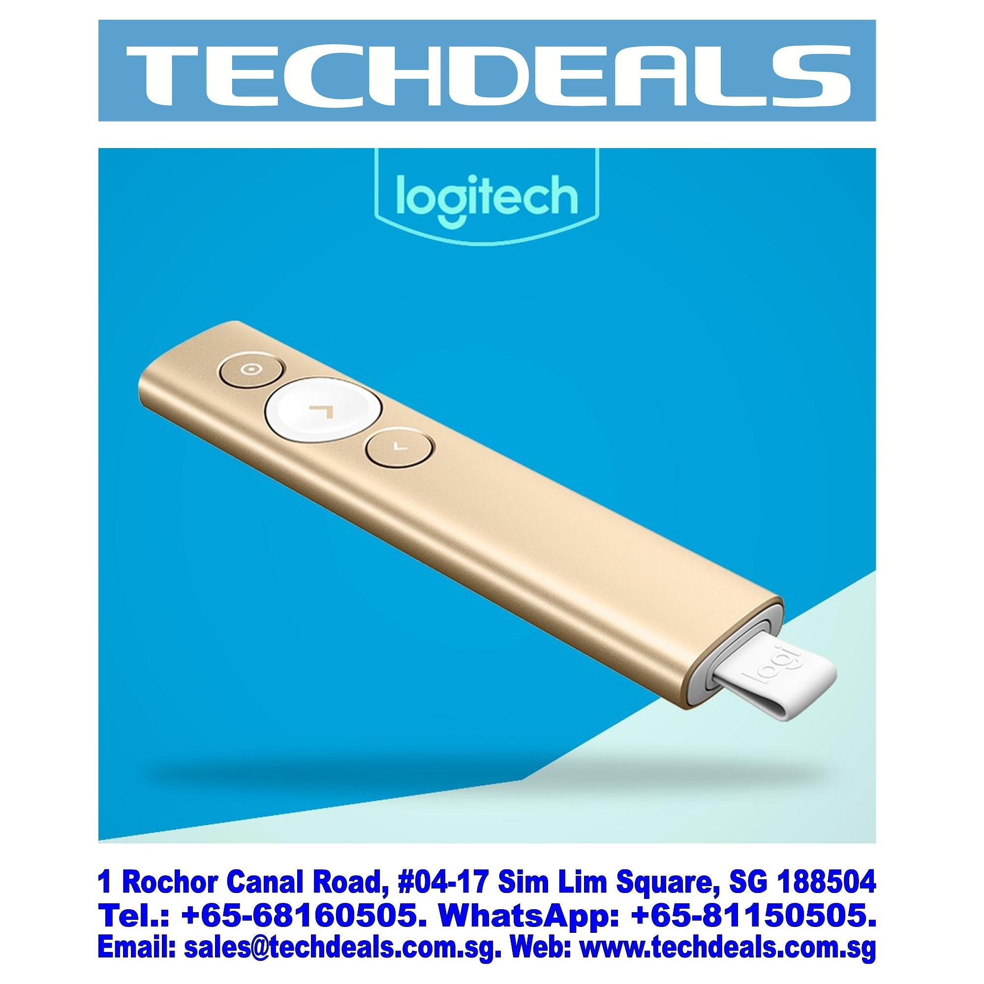 Logitech Spotlight Wireless Presenter Gold - 1 Year Warranty | Perfect for Business Meetings, Presentations & Remote Teaching