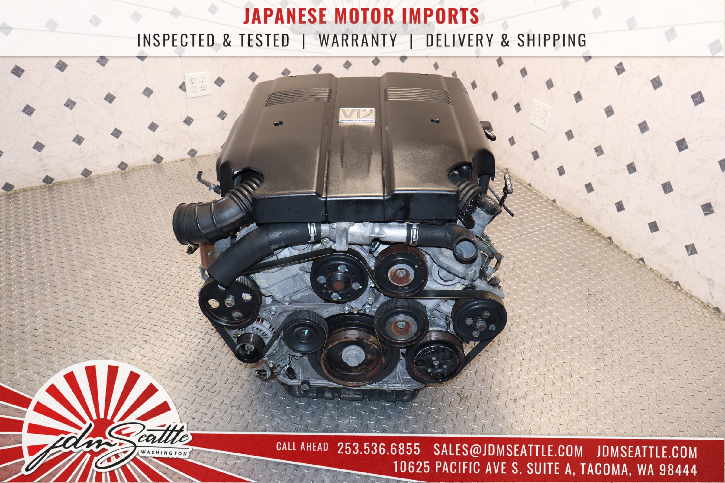 1GZ FE 5.0L V12 Engine & Transmission - Compatible with Toyota Century & JDM Supra - High Performance Replacement for Classic Japanese Cars - Perfect for Engine Swap & Restoration Projects