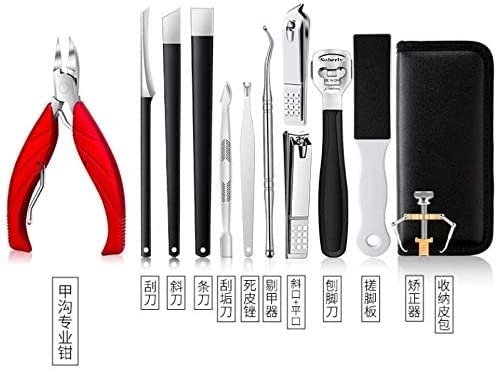 Premium Stainless Steel Manicure & Pedicure Kit - Professional Nail Clippers, Toe Nail Scissors, Cuticle Pliers & Grooming Tools Set for Home & Travel Use