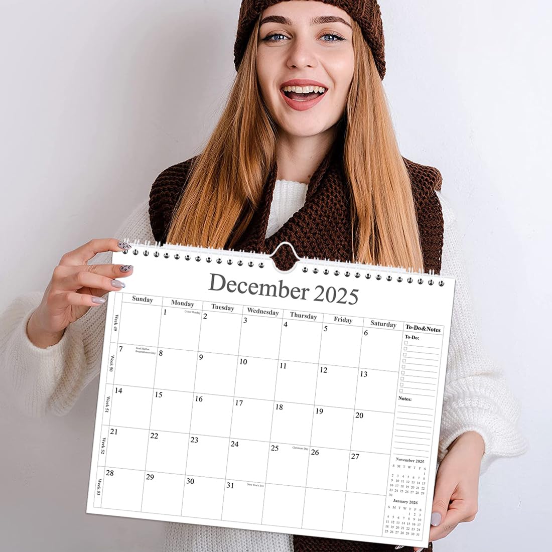 2025-2026 Wall Calendar | 18-Month Planner (July 2025-December 2026) | Premium Thick Paper, Durable Twin-Wire Binding & Hanging Hook | 12