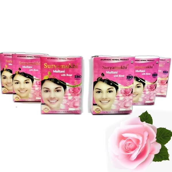 **Suryamukhi Multani Herbal Powder with Rose Flavor - 600g | Natural Skin Cleanser & Blood Circulation Booster | Export Quality | Perfect for Spa, Facial & Ayurvedic Skincare**