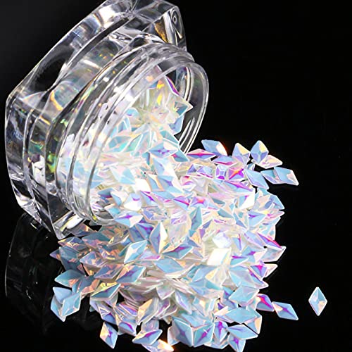 AB Crystal Rhinestones Set for Nail Art - 3D Diamond Sequins & Fake Nail Patches | Nail Art Accessories with Gems & Jewels for Professional & DIY Manicures | Perfect for Parties, Weddings & Special Occasions