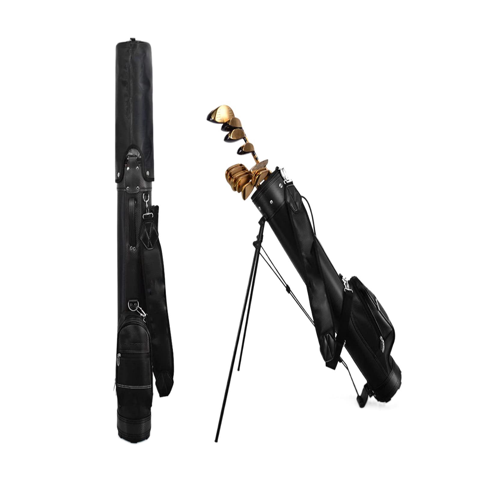 **Waterproof Golf Stand Bag with Triangular Stable Bracket - Lightweight & Durable Sunday Golf Bag Holds 9 Clubs - Perfect for Walking the Course or Range Practice**