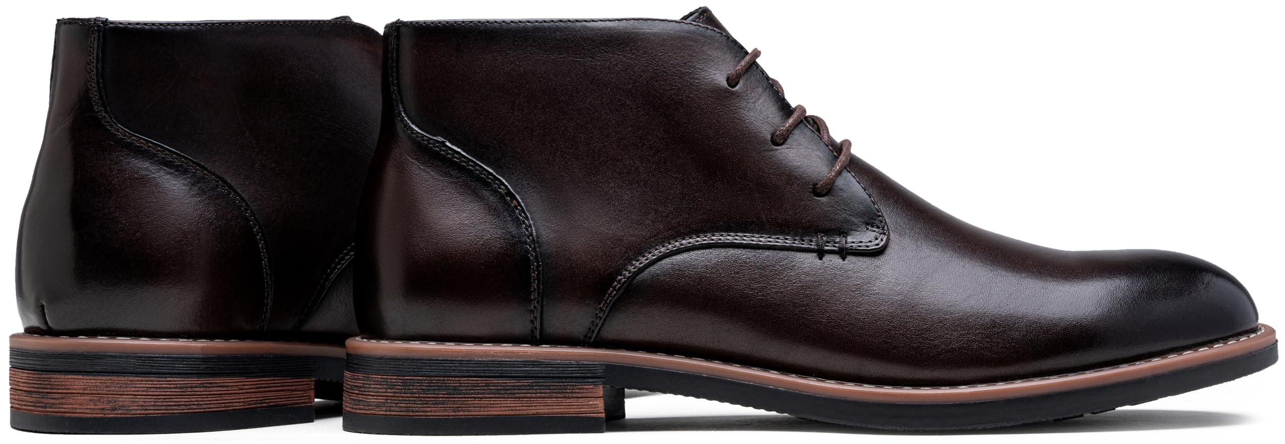 Premium Jousen Men's Chukka Boots - Genuine Leather Ankle Boots for Casual & Business Wear | Stylish Black Leather Shoes for Men | Perfect for Office, Travel & Outdoor Activities