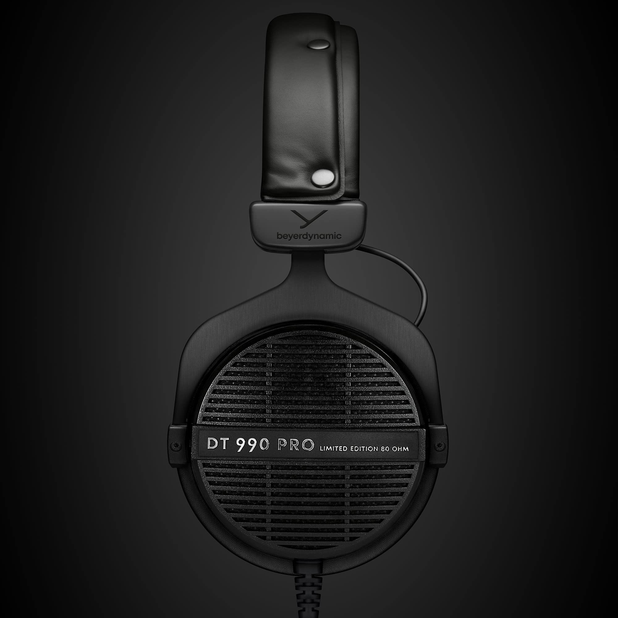 beyerdynamic DT 990 PRO Studio Headphones - Open-Back Over-Ear Wired Headphones (80 Ohm, Black Limited Edition) for Professional Audio Recording, Mixing & Gaming