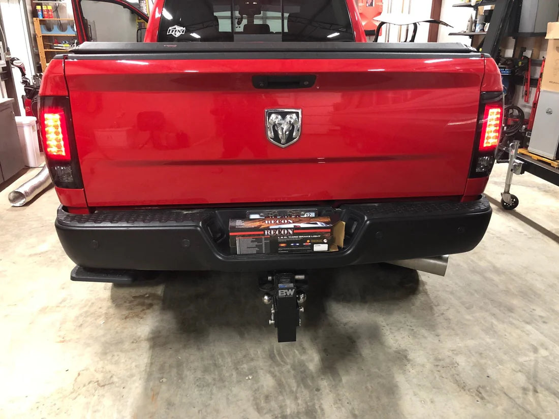 2010-2018 Dodge RAM 2500/3500 Smoked OLED Tail Lights - Direct Replacement for OEM Halogen Lights | Enhanced Visibility & Style for Pickup Trucks
