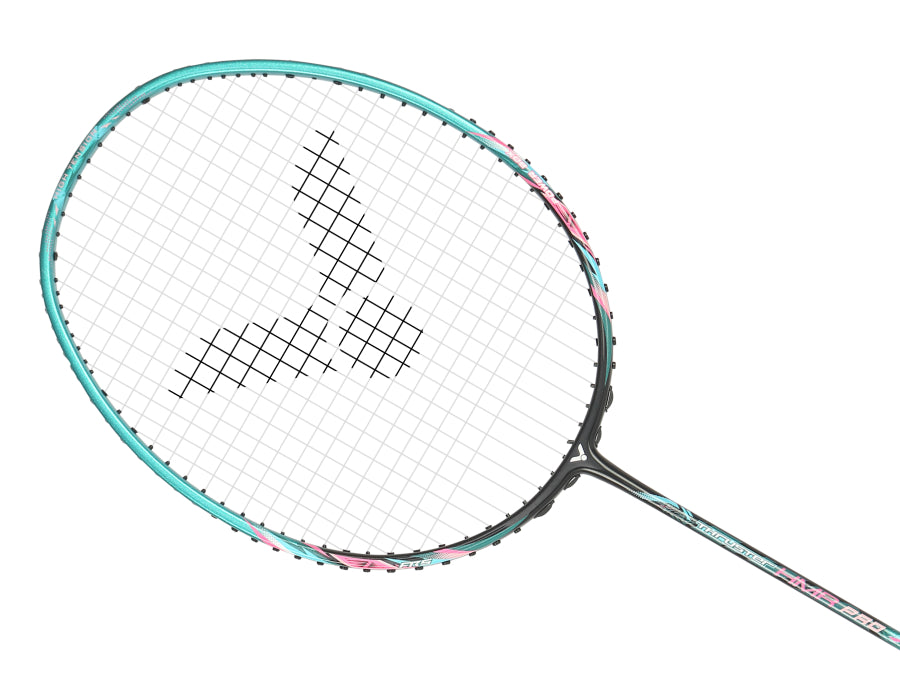 Victor Thruster TK HMR Pro Badminton Racket (Factory Strung) - Professional Carbon Fiber Badminton Racket for Advanced Players - Perfect for Tournaments & Training Sessions