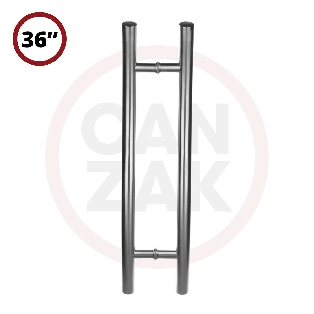 Brushed Stainless Steel Wave Push Pull Door Handles - 36 Inch Modern Contemporary Design for Interior & Exterior Doors - Perfect for Homes, Offices, and Commercial Spaces