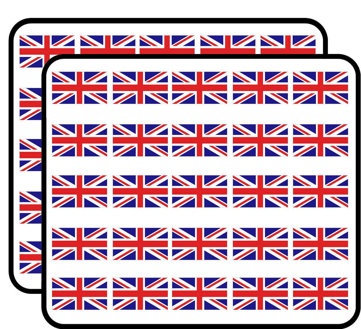 Union Jack Flag Stickers - 50 Pack British UK England Patriotic Decals for Scrapbooking, DIY Crafts, Bullet Journals, Calendars & Kids Art Projects | Perfect for Home Decor, School Projects & Travel Scrapbooks