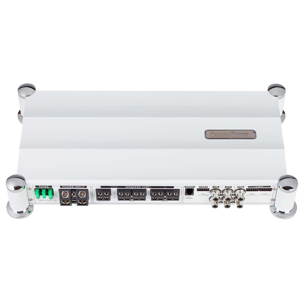 Precision Power MPA1000.5D 1000W RMS 5-Channel Waterproof Class D Car Amplifier with Bass Control Knob - Perfect for Car Audio Systems, Marine & Outdoor Use