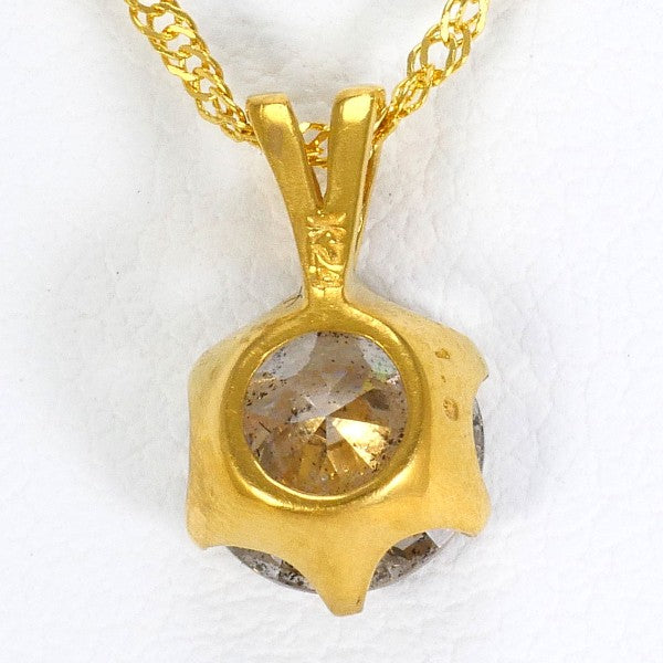 24K Yellow Gold Diamond Necklace for Women - Elegant & Luxurious Jewelry Gift for Anniversary, Wedding & Special Occasions