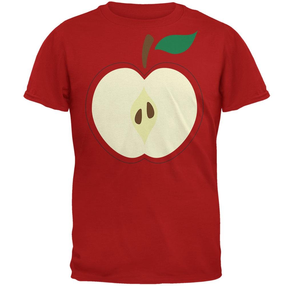Halloween Apple Slice Costume T-Shirt for Men - Funny Fruit Print Top for Halloween Parties & Cosplay Events