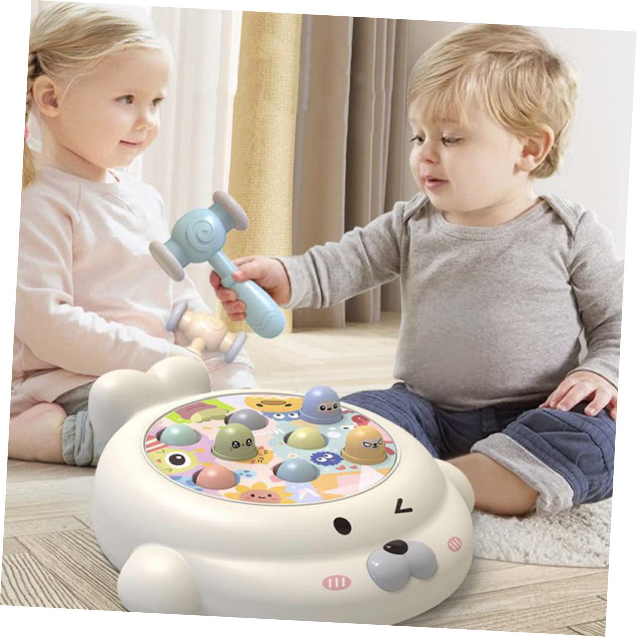 Alasum Wooden Pounding Toy Set with Mallet - Musical Hammering Bench for Toddlers, Kids Early Learning & Developmental Play - Perfect for Birthday Gifts & Preschool Classroom Activities