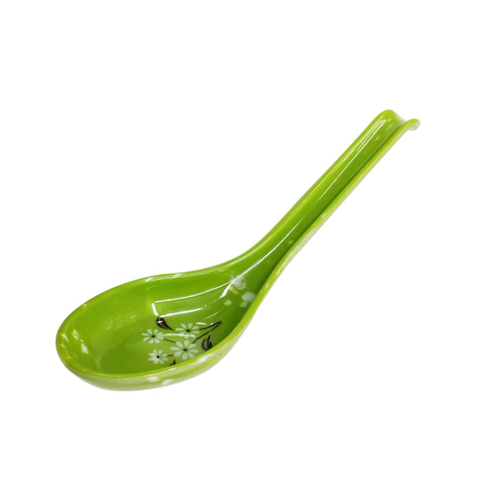 3-Piece Asian Soup Spoon Set - Melamine Rice & Noodle Spoon with Long Handle - Perfect for Ramen, Soba, Won Ton & Korean Dishes - Durable Chinese Style Soup Spoons for Hot Meals & Asian Cuisine
