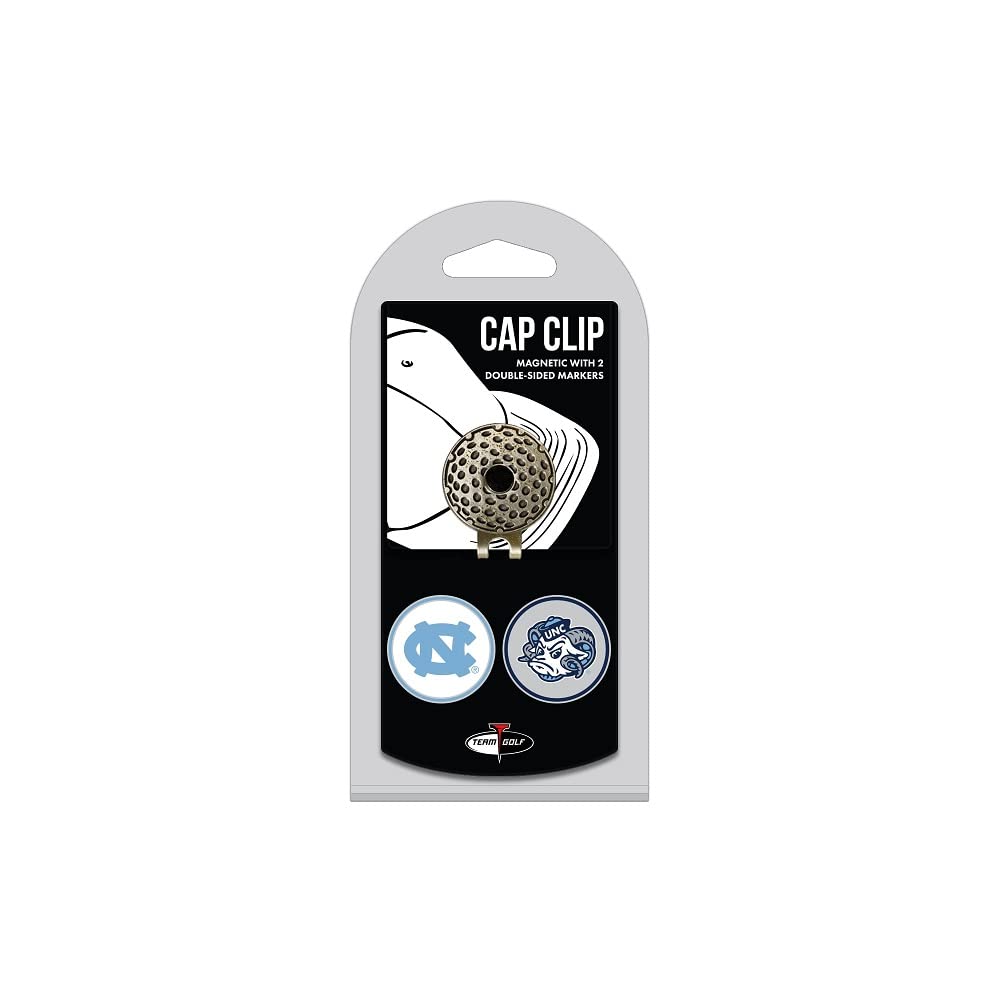 Team Golf NCAA Golf Cap Clip with 2 Removable Double-Sided Enamel Magnetic Ball Markers - Easy Hat Attachment for Golfers | Perfect for Golf Tournaments, Practice Sessions & Course Play