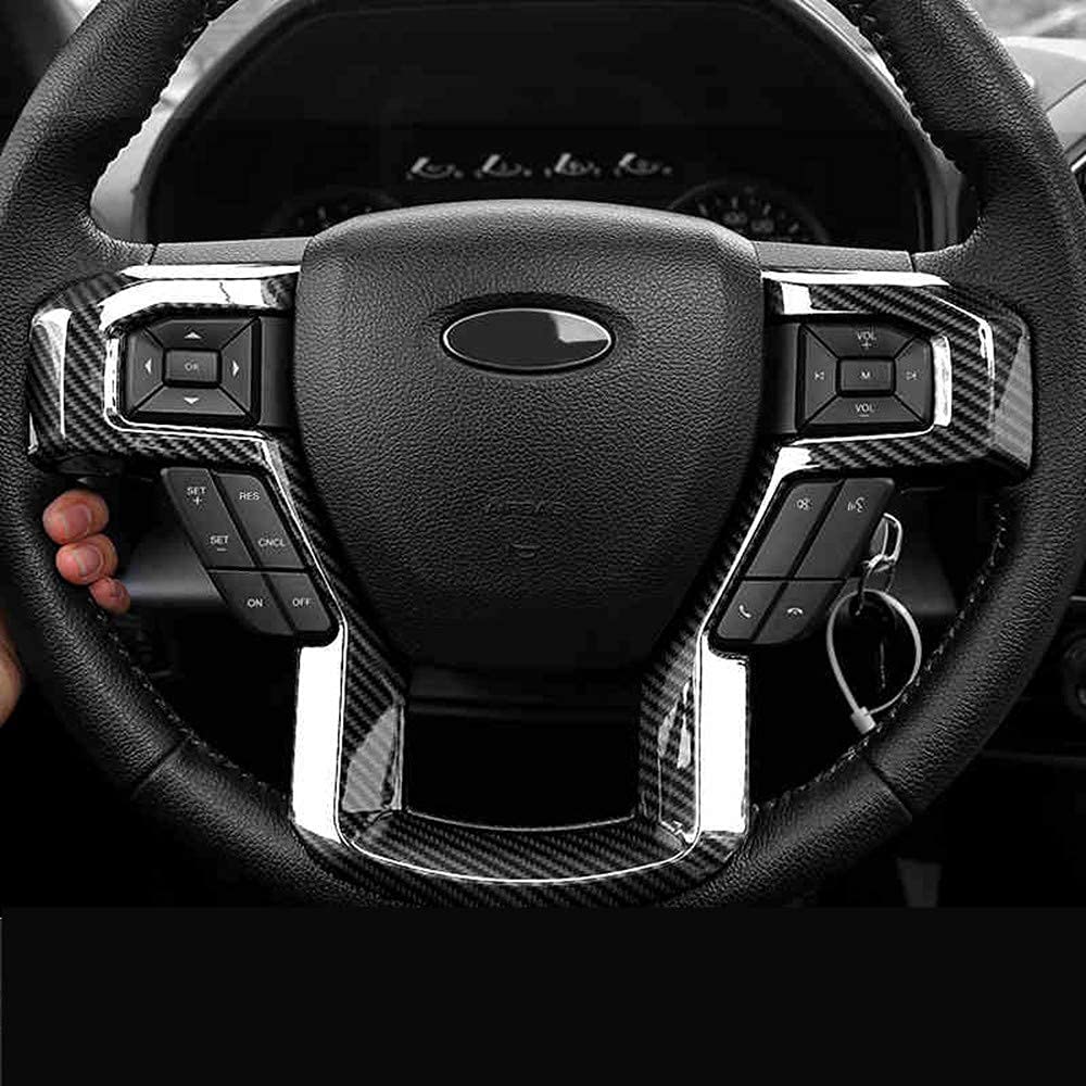Ford F-150 F150 2015-2020 Interior Accessories Kit - 17pcs Steering Wheel Trim, Door Handle Decor, Air Vent Covers & Armrest Strips | Upgrade Your Truck Cabin Style for Road Trips & Daily Commutes