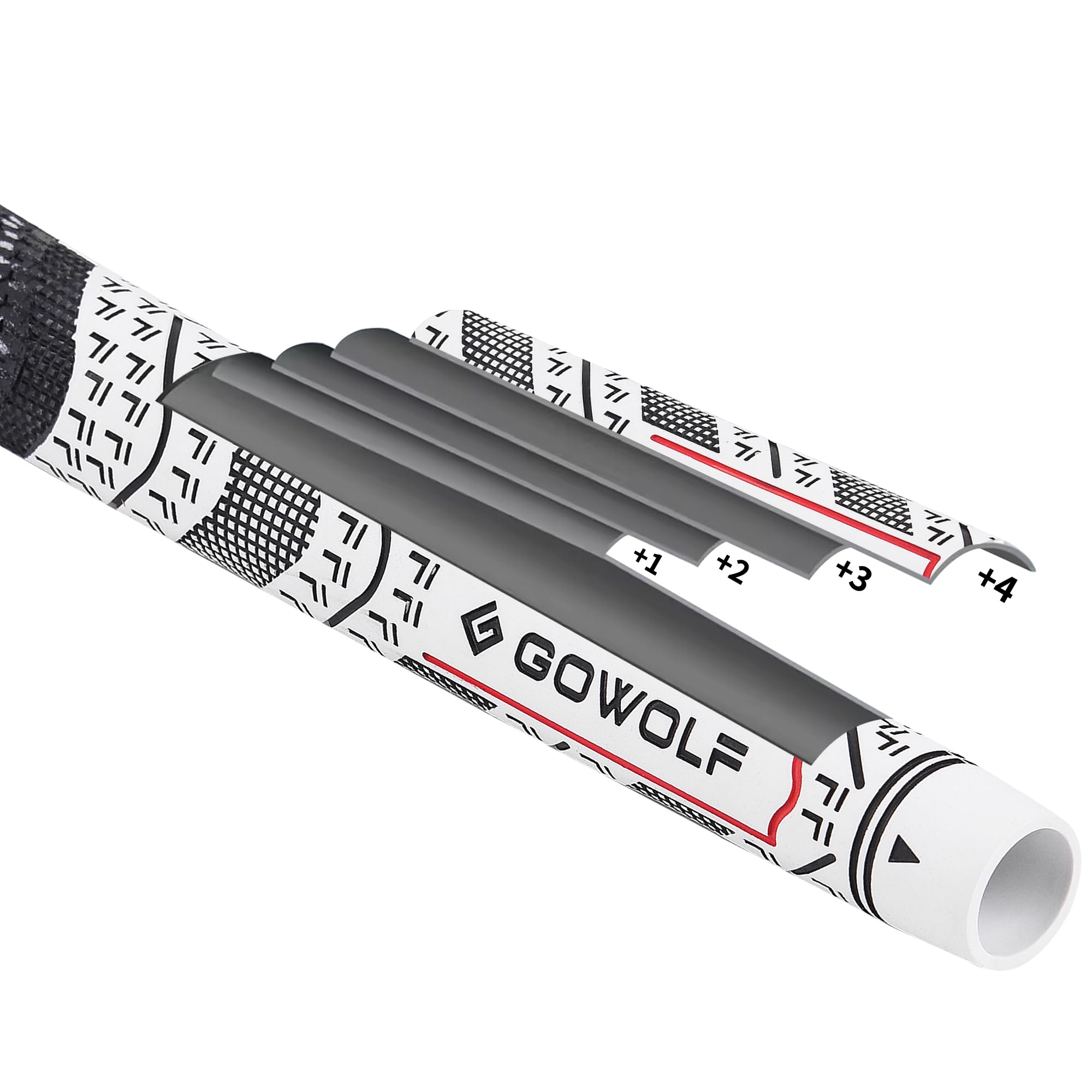 Gowolf 2024 New Cross Corded Rubber Golf Grips - 13 Pack with Free 15 Tapes | Improved Control Multi-Compound Hybrid Golf Club Grips for Enhanced Performance | Perfect for Driving Range, Tournament Play & Golf Practice