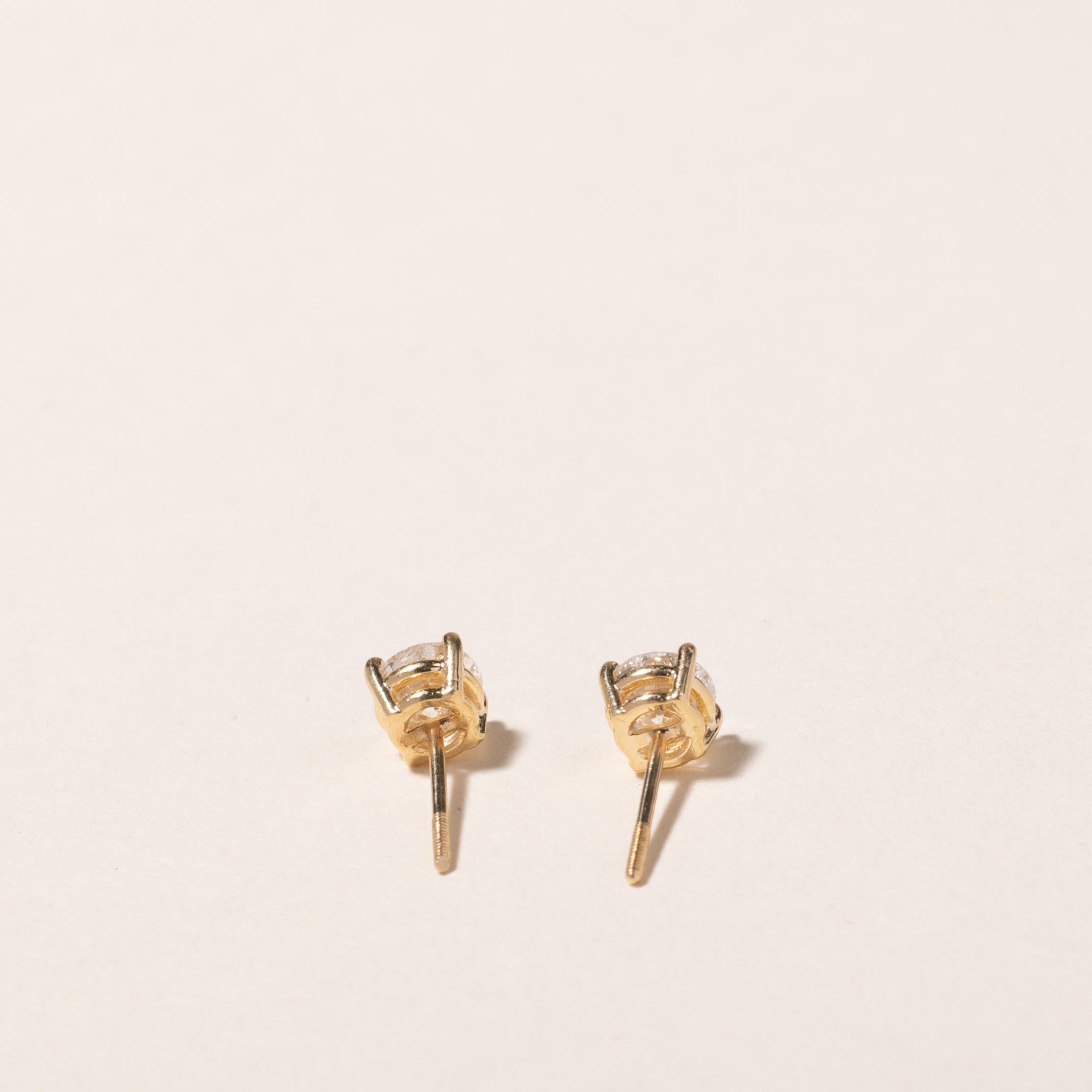 0.84ctw Diamond Stud Earrings - Round Cut 14K White Gold Earrings for Women | Perfect for Weddings, Anniversaries & Special Occasions
