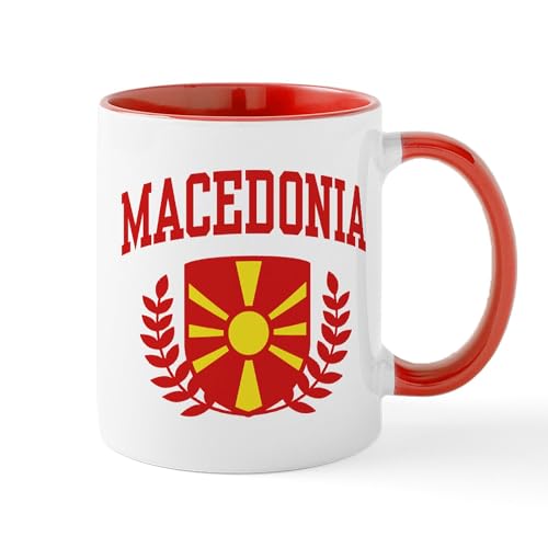 White/Red Inside - Macedonia Mug