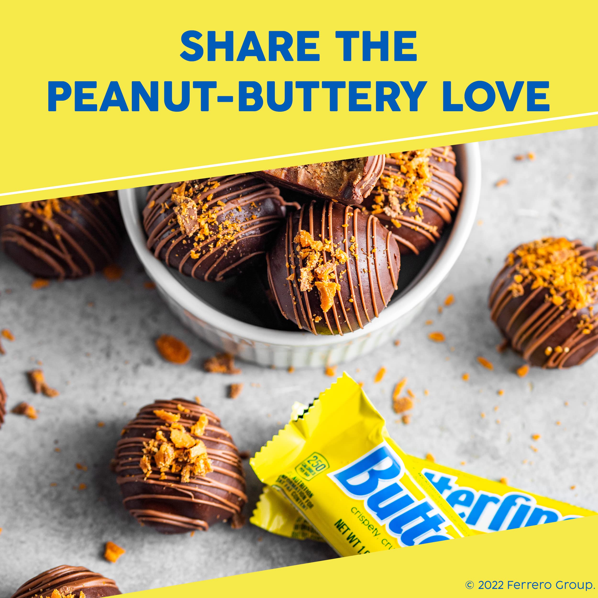 Butterfinger Chocolate Peanut Butter Candy Bars - Bulk 18 Pack (3.7 oz Each) | Individually Wrapped Share Size | Perfect for Holiday Stocking Stuffers, Office Treats & Party Favors