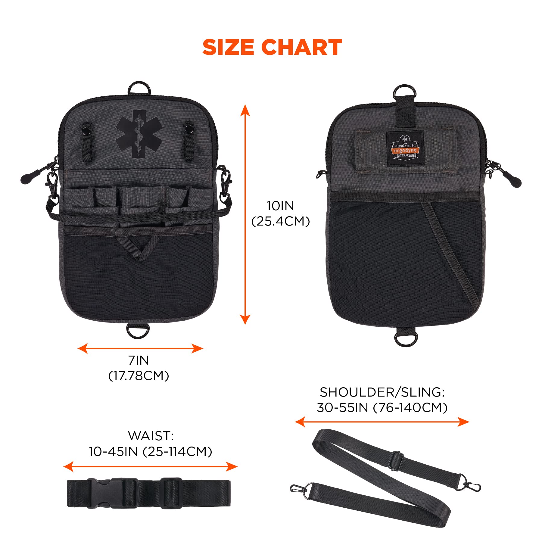 Ergodyne Arsenal 5717 Convertible Nurse Fanny Pack - Adjustable Waist Bag for Medical Supplies, Tape Holder & Portable Gear Organizer - Perfect for Healthcare Workers, EMTs & First Responders
