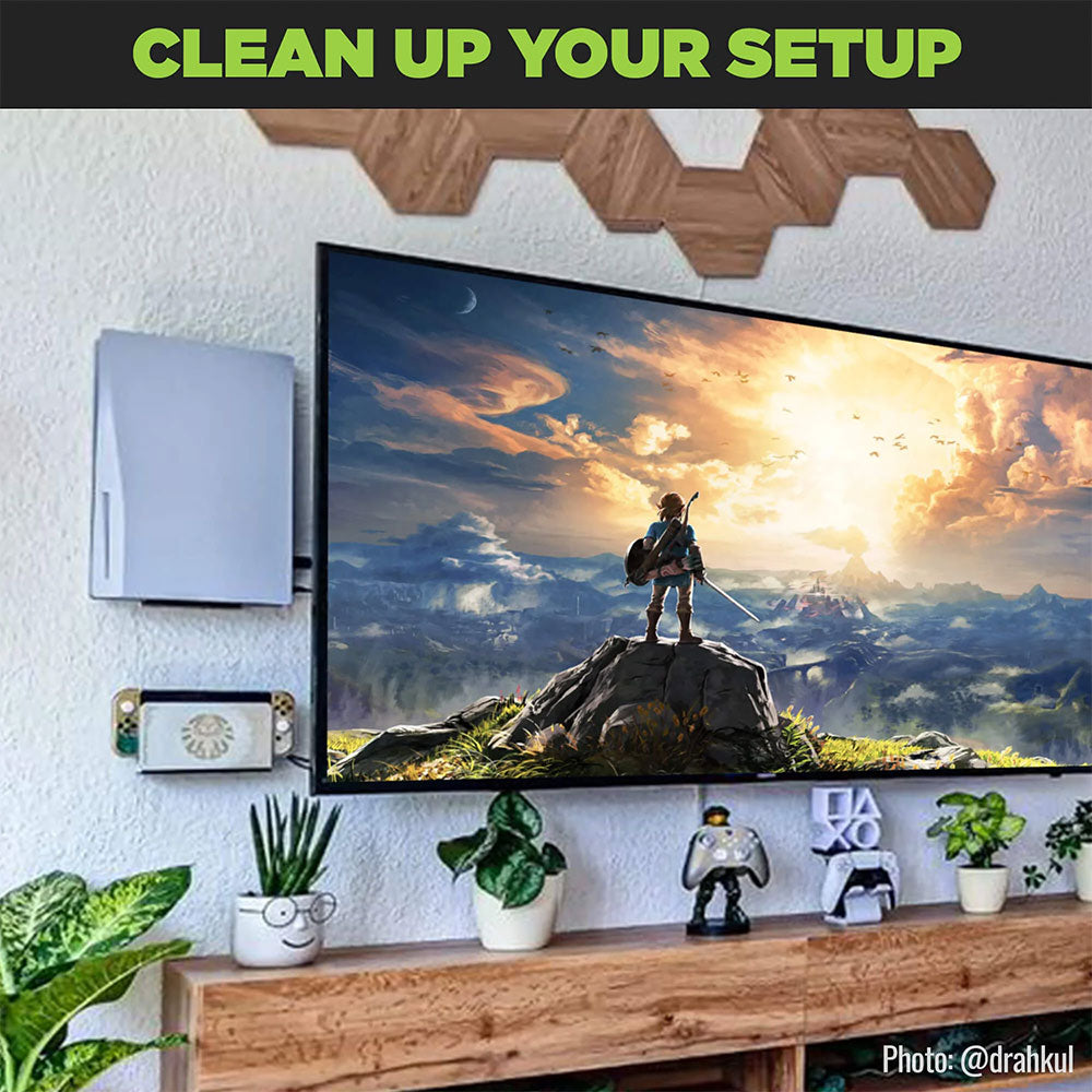 HideIt Wall Mount for Nintendo Switch - Black | Secure & Space-Saving TV Gaming Mount | Perfect for Living Room, Bedroom & Game Room Setup