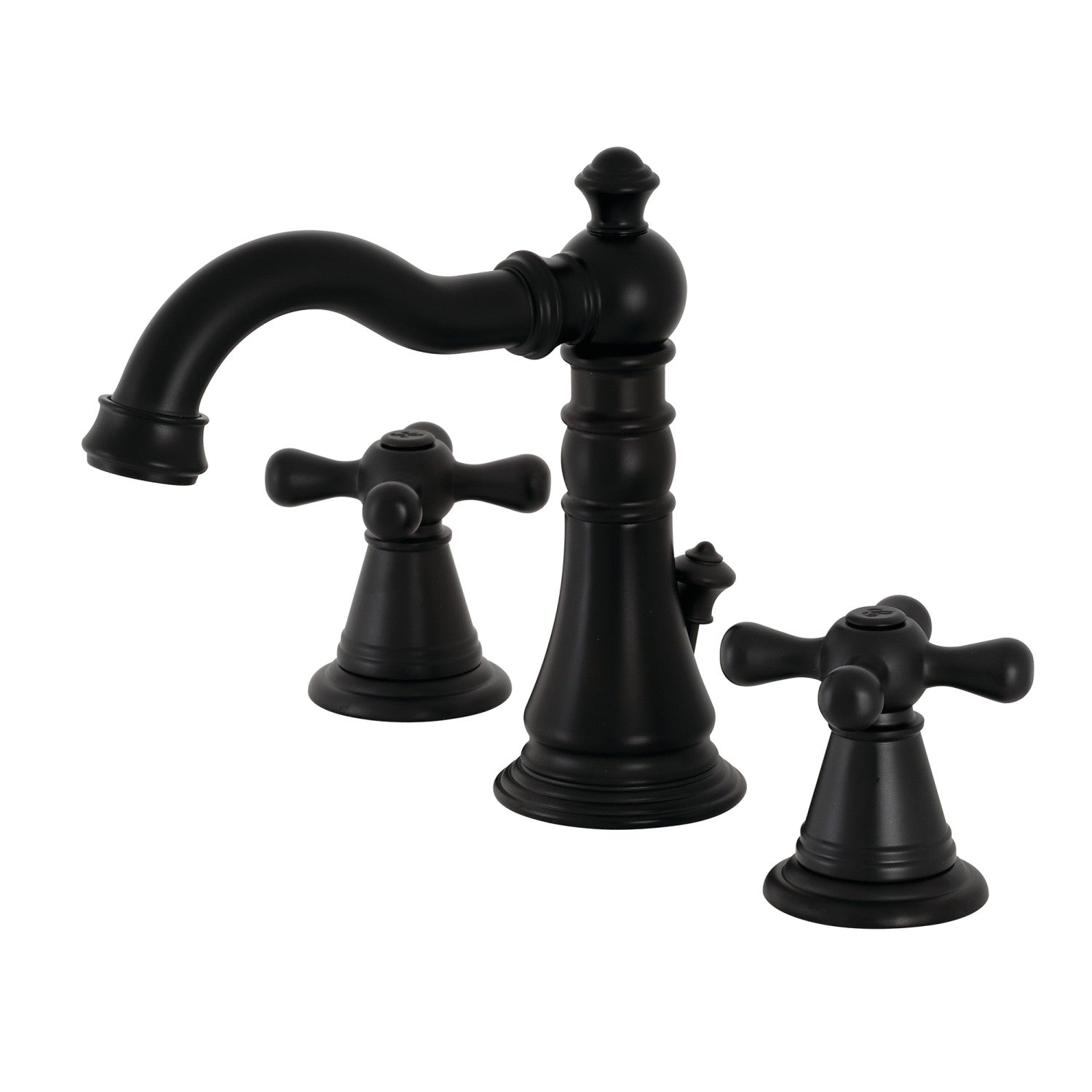 American Classic FSC1970AAX 3-Hole Widespread Bathroom Faucet with Brass Pop-Up Drain - Matte Black Finish - Perfect for Modern Bathroom Vanities and Powder Rooms