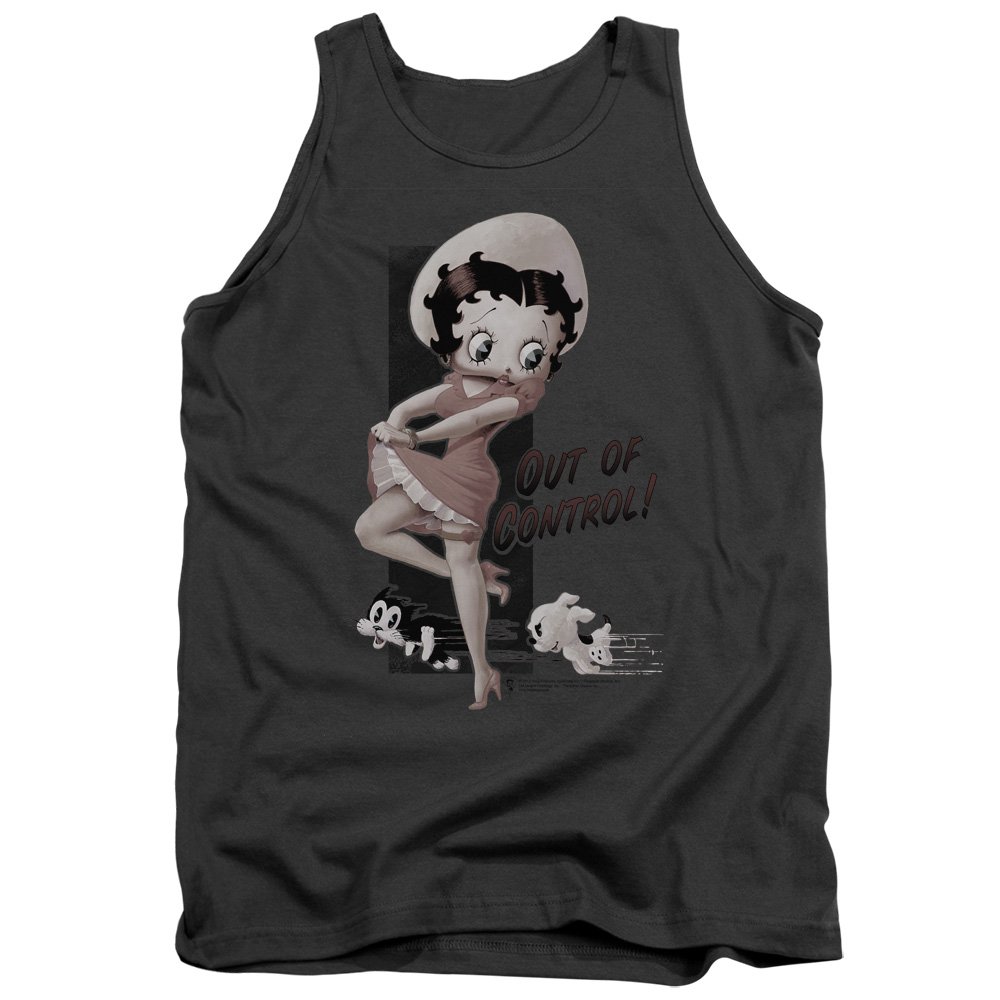 Betty Boop Out of Control Graphic Unisex Tank Top for Men & Women - Casual Summer Wear, Beach Outfit, Gift Idea