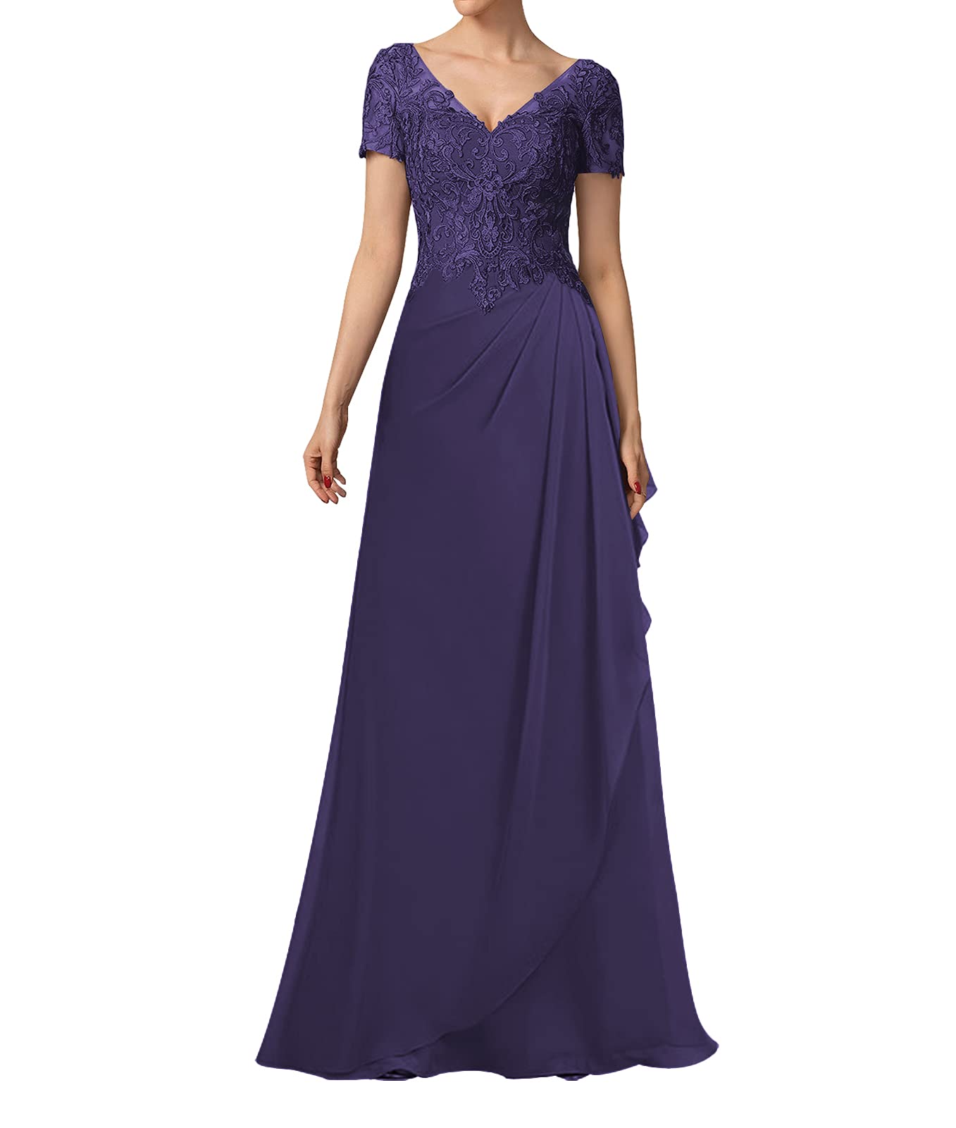 Elegant Lace Mother of the Bride Dresses - Chiffon Formal Evening Gowns for Wedding Guests & Special Occasions | Perfect for Church Ceremonies, Receptions & Black Tie Events