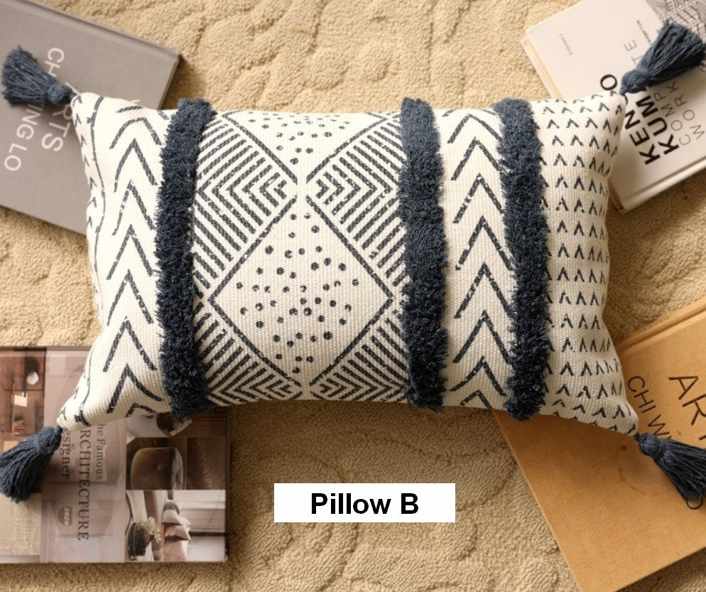 Bohemian Geometric Modern Decorative Sofa Pillow Covers - Oriental Square Throw Pillows for Couch, Living Room & Dining Room Decor - Perfect for Home, Office, and Wedding Decorations