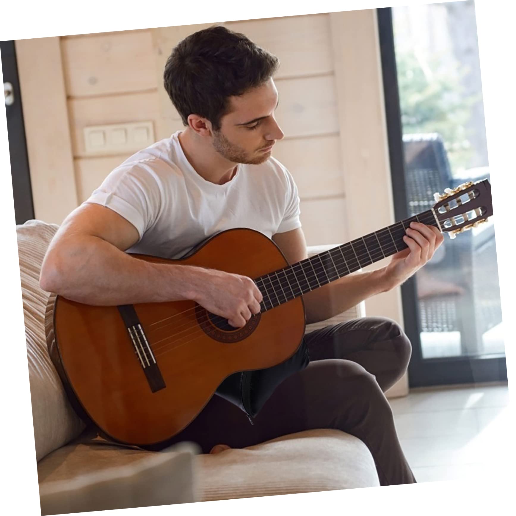 **ERGONOMIC Guitar Foot Rest with Anti-Slip Pad - Adjustable Elastic Band Footstool for Comfortable Guitar Playing | Perfect for Acoustic, Classical & Electric Guitarists at Home or Studio**
