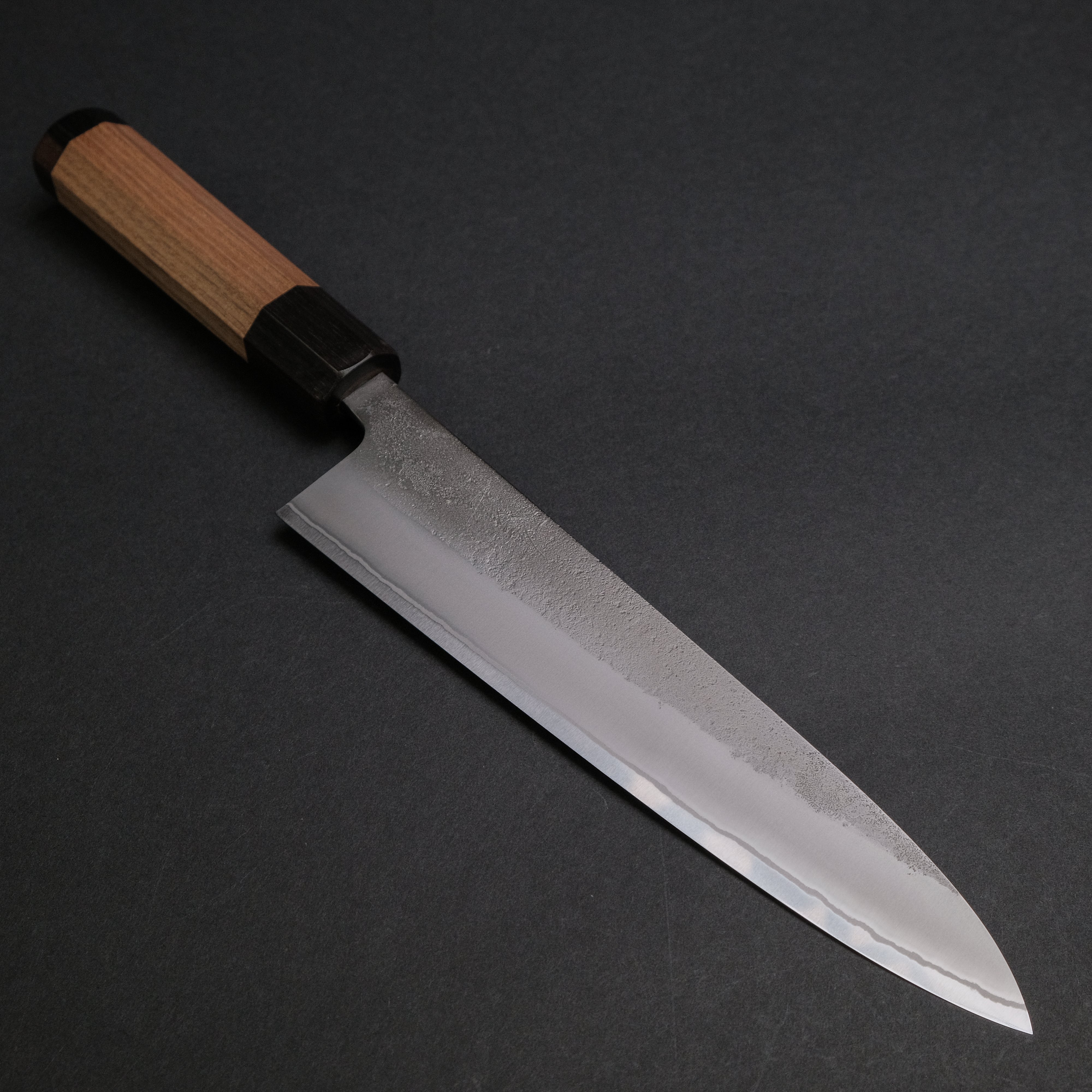 Yoshikane White #2 Nashiji Gyuto 210mm Japanese Chef Knife with Enju Wood Handle - Perfect for Sushi, Meat Cutting & Professional Kitchen Use