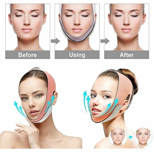 Premium Face Slimming Strap & Double Chin Shaper for Men & Women - V-Line Jaw Contour Belt for Facial Lifting & Tightening - Perfect for Home Use, Yoga, and Skincare Routine