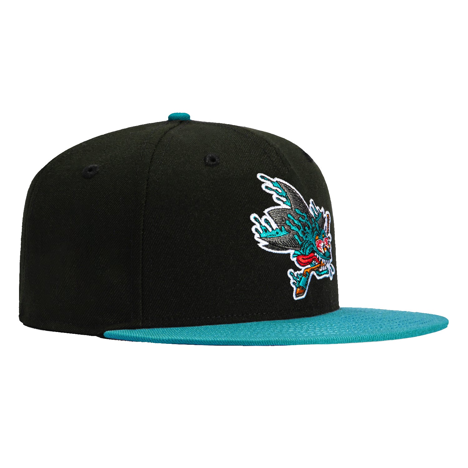 New Era 59Fifty San Jose Sharks Santa Cruz Snapback Hat - Black & Teal Adjustable Baseball Cap for Men & Women - Perfect for Sports Games, Streetwear Fashion & Casual Outfits