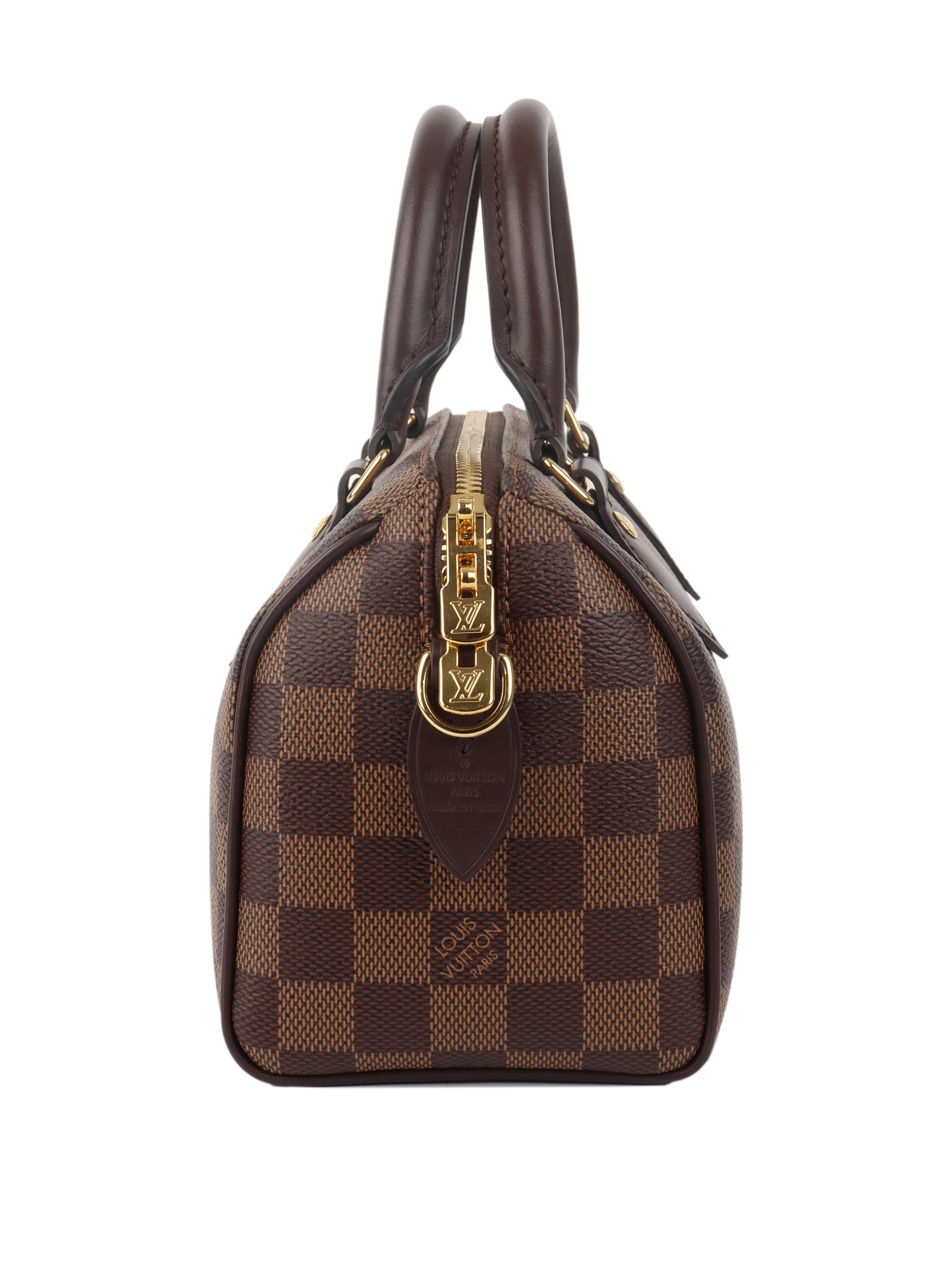 Louis Vuitton Damier Ebene Speedy 20 Bandouliere Crossbody Bag - Luxury Designer Handbag for Women, Perfect for Work, Travel & Everyday Use