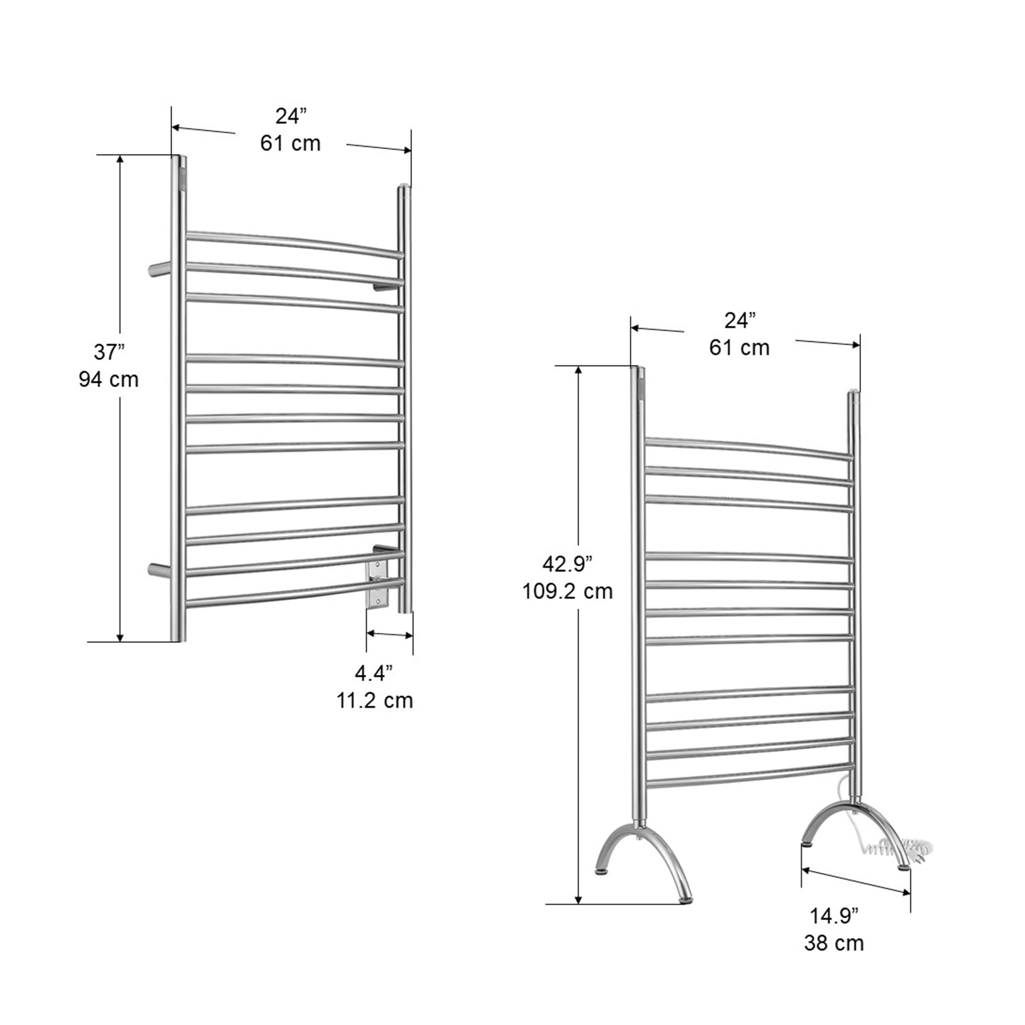 Ava OBT 3-in-1 11-Bar Towel Warmer with Built-in Timer | Stainless Steel Commercial Grade | Perfect for Spas, Salons & Luxury Bathrooms