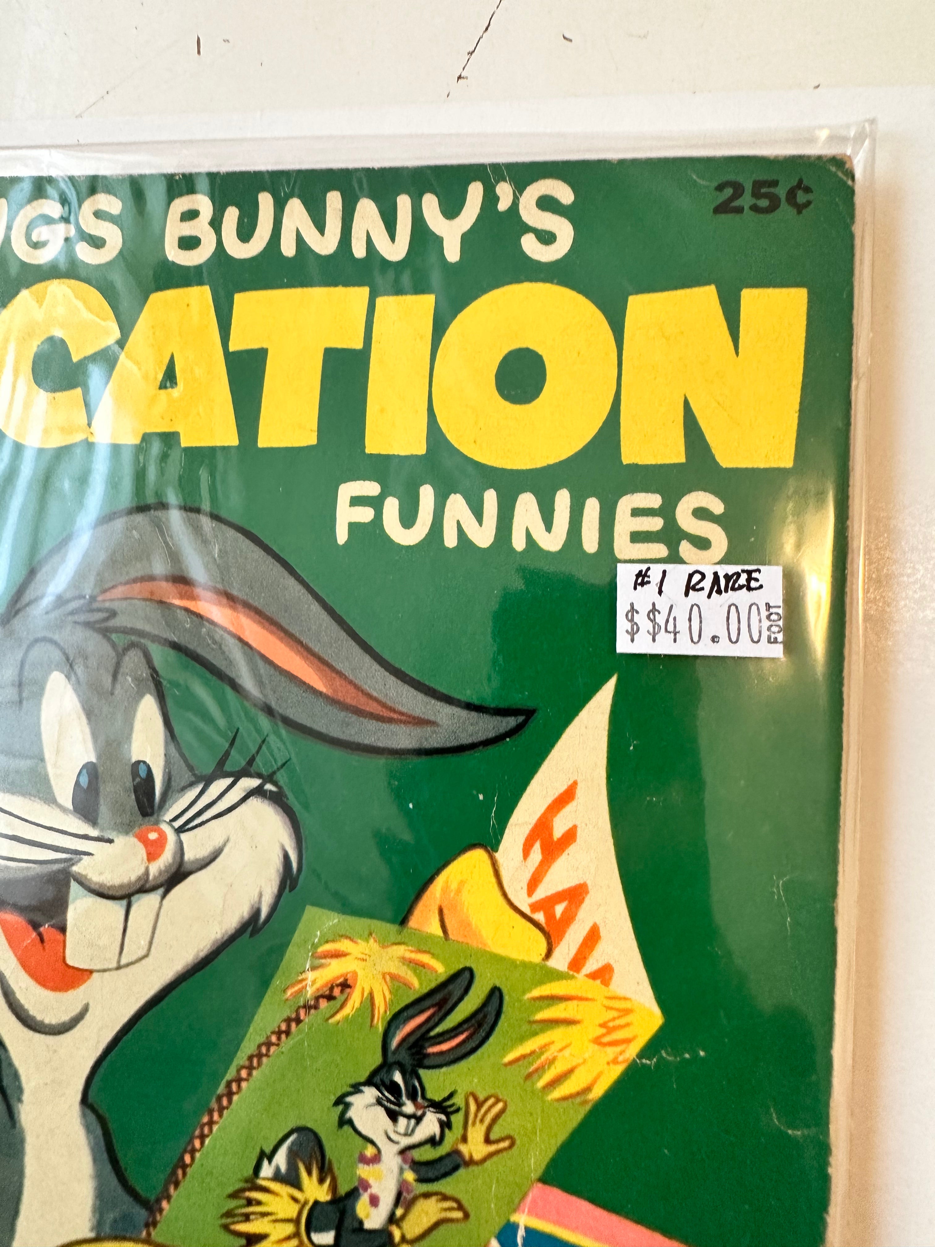 Bugs Bunny Vacation Funnies #1 Comic Book - Classic Looney Tunes Collectible for Fans & Readers | Perfect for Gift Giving, Comic Collections & Nostalgic Entertainment