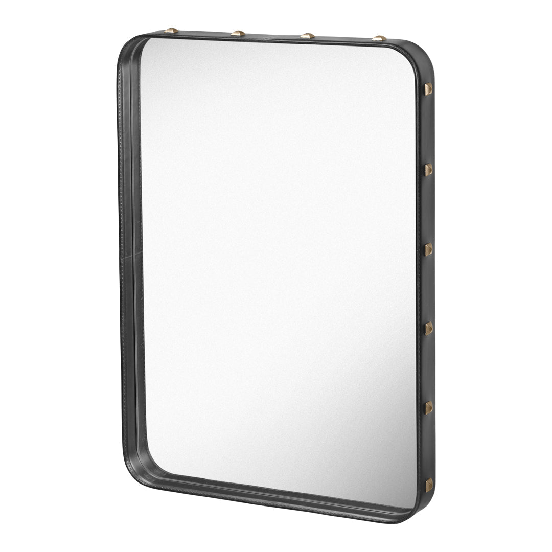 Adnet Rectangular Wall Mirror - Modern Framed Bathroom Vanity Mirror with Adjustable Hanging Hooks for Bedroom, Living Room & Entryway Decor